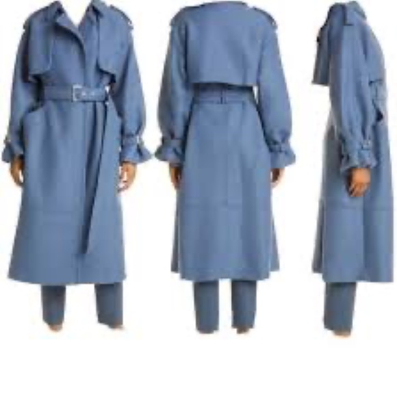 NEW!!!  Ted Baker London Liiliey Boiled Wool Trench Coat TB Size 6  us 16 , XXL - Picture 1 of 8